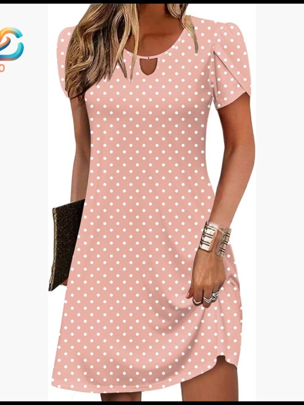 A-Line Mini Dress with Pockets, Flowy Summer Casual T-Shirt Style